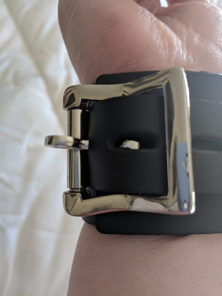 Cuff on wrist from side