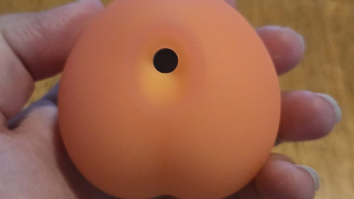peach in hand