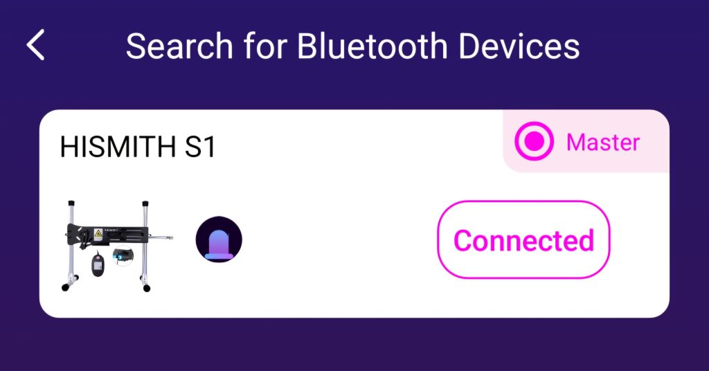 image of Bluetooth connection screen